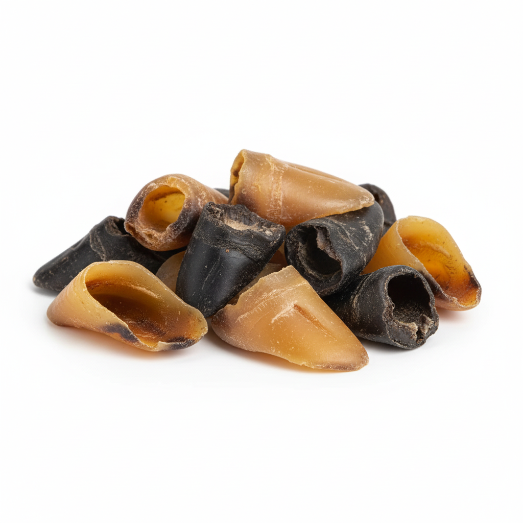 Realistic cow hooves product photo